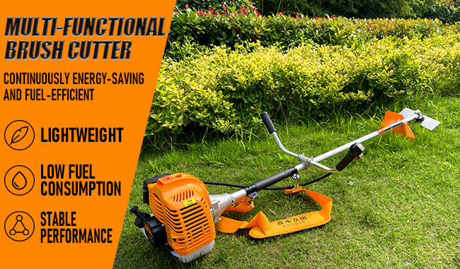 2T 52CC Gasoline Brush Cutter String Trimmer Sidepack Petrol Grass Cutter