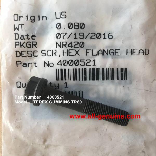Buy cheap CUMMINS ENGINE TEREX 4000521 BOLT NHL DUMP TRUCK MINING QUARRY TR45 TR50 TR60 TR70 from wholesalers