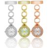 Buy cheap Nurse Pocket Watch Silver Elegant Women Brooch Nurse Watch Fashion Fob Nurse Watch Rose Gold Diamond Pendants Clocks Hot from wholesalers