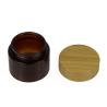 Buy cheap Empty Cosmetic PET Cream Jar 50g 100g Plastic Container With Wooden Lid from wholesalers