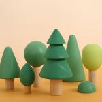 Buy cheap Rainbow 7cm Forest Trees Wooden Tree Blocks Non Toxic Wooden Blocks from wholesalers