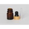 Buy cheap E Liquid 5ml Amber Boston Round Bottles Dropper Bottles With Rubber Cap from wholesalers