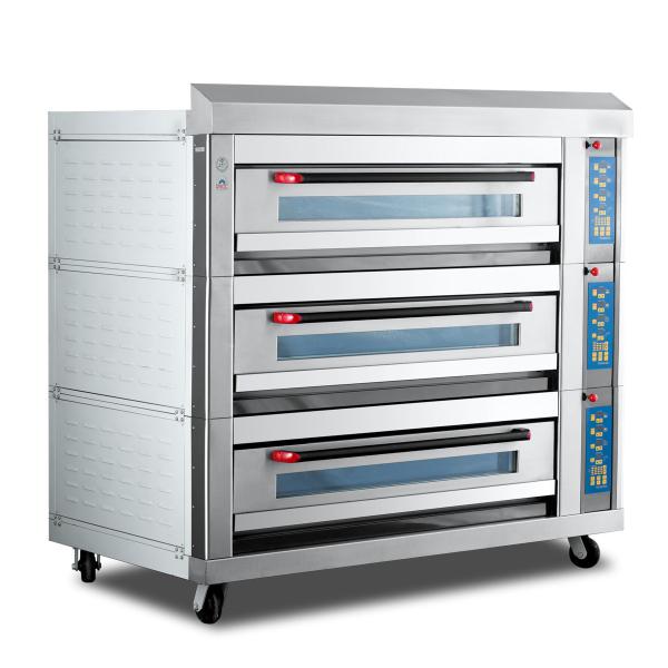 Buy cheap Electric Pizza Baking Oven 3 Deck 6 Trays 380V 50Hz 19.8KW from wholesalers