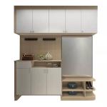 Floor Wooden Slimline Shoe Storage Cabinet Entryway Customized