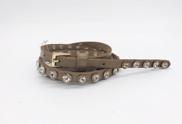 Buy cheap 1.0CM Fashion Crystal Thin Rhinestone Belt , Leather Jewelled Waist Belt from wholesalers