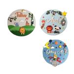 Customized Round Wooden Slices Door Wall Refrigerator Kitchen Cabinet Decorative