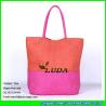 Buy cheap LUDA online shopping professional factory custom beach bag stripe paper straw handbag from wholesalers