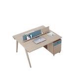 Wooden Modern Office Furniture Staff Desk with L Shaped Design and Y Mail