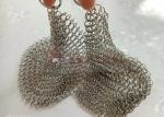 6"x6" Round Kitchen Chain Mail Scrubber For Pans Skillets Cleaning