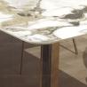 Buy cheap White 180x90x75cm Luxury Marble Dining Table Golden Stainless Steel Base from wholesalers