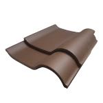 Chocolate Color Spanish Ceramic Villa Hotel Roof Clay Tiles Size 220*220mm