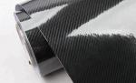 Black Slidable 6D Carbon Fiber Car Vinyl Wrap Roll Bubble Free SGS