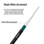 Polyethylene Jacket GYXTS Crush Resistance Outdoor Armored Fiber Optic Cable
