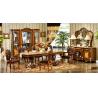 Buy cheap Wooden Carved Flower 6 Seater Dining Table And Chairs ISO14001 European Antique from wholesalers