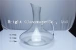Hand blown glass wine decanter with ice cooler glass water bottle for wholesale