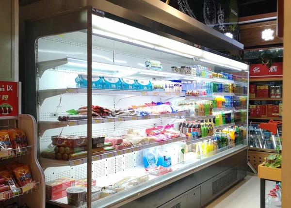 Buy cheap Open Air Commercial Beverage Fridge Vertical Air Curtain Merchandisers from wholesalers
