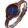 Buy cheap Small Lady Modern Wood Watches With Blue Dials Red Sandalwood Cases from wholesalers
