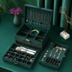 Handmade Velvet Wooden Jewelry Box Organizer For Necklace Earring Ring Bracelet