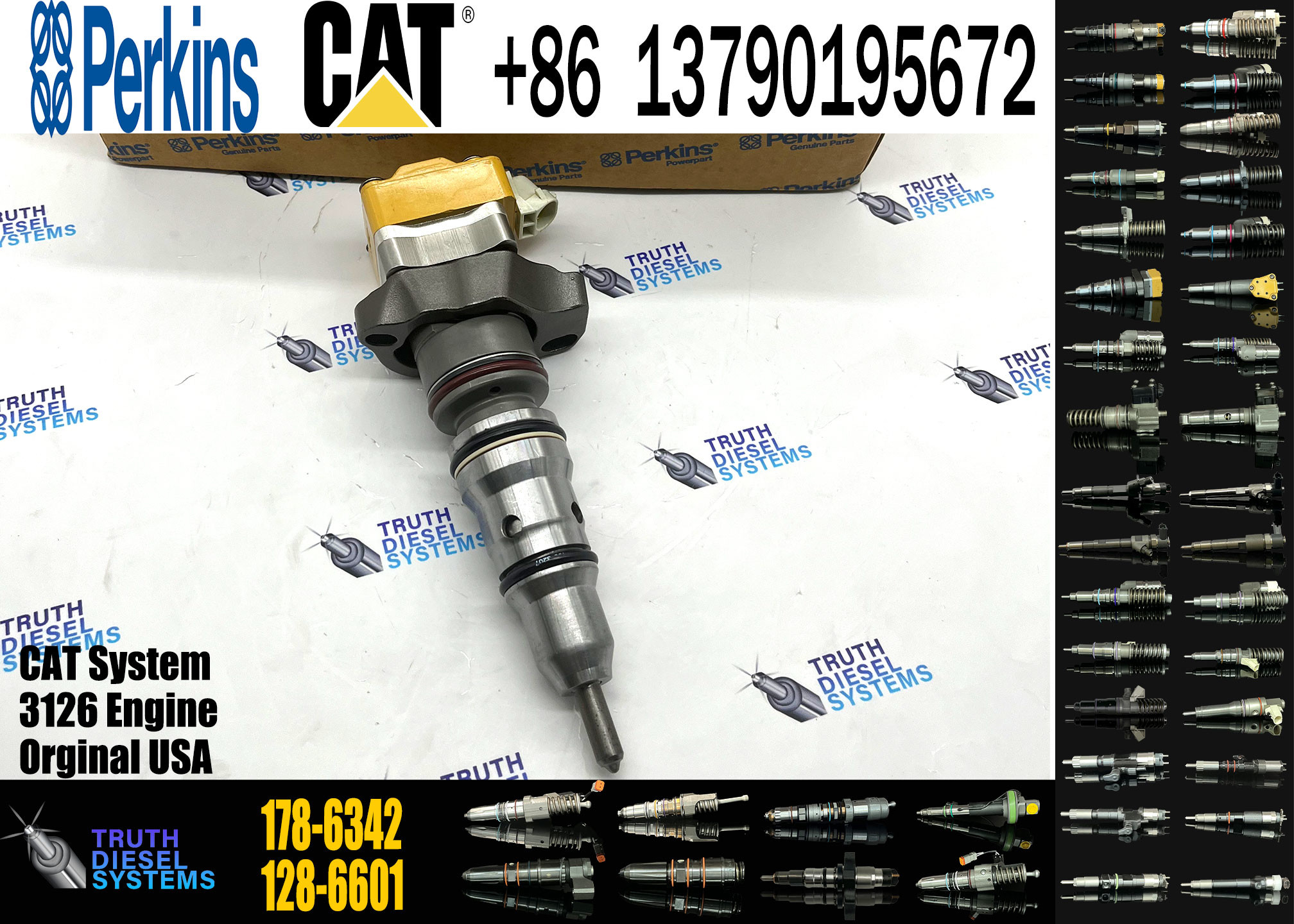 XF parts CAT Engine 3126 3126B Diesel Fuel Injector 128-6601 10R-0782 222-5965 178-6342 177-4754