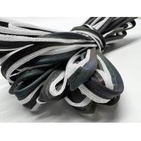 Buy cheap Silver Polyester Reflective Piping Rolls Visibility Heat Activated Adhesive product