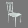 Buy cheap Steel Cafe White Wedding Chairs Rent Wedding Venue Chairs For Dining room from wholesalers