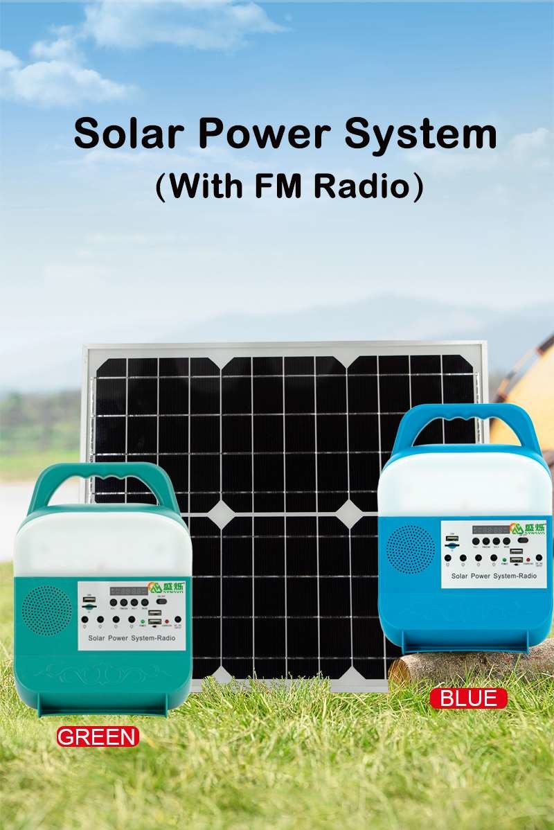 Household Solar Speaker Power Lighting System Energy With USB Fm TF Radio