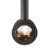 Buy cheap Metal Fireplace wood heater indoor real flame burning stove with glass door from wholesalers