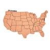 Buy cheap Travel USA Map Cork Board With 10 Push Pins Bulletin Board from wholesalers