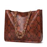 Buy cheap Extra Large Brown Serpentine Faux Crossbody Leather Tote Handbags from wholesalers
