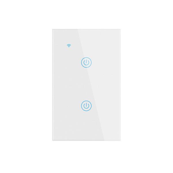 Buy cheap 0.1mW Wifi Light Smart Switch 2 Gang Touch Wall On Off Waterproof from wholesalers