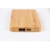 Buy cheap Bamboo Texture Slim 6000mAh Wood Personalized Power Bank Charger Single USB Port Type from wholesalers