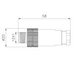 M12 Plastic Sensor Connector