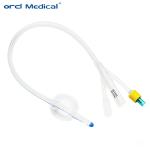 Disposable Sterile 100% Silicone Foley Catheter With Temperature Probe CE
