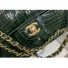 Buy cheap Classic Style Green Croc Crossbody Bag , 25.5cm Crocodile Skin Shoulder Bag from wholesalers