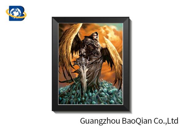 Grimace Theme 3D Lenticular Pictures With Black Plastic Frame / Lenticular Photo