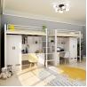 Buy cheap Mail packing Y Modern School Dormitory Bedroom Furniture Set Loft Metal Bunk Bed With Desk from wholesalers