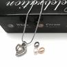 Buy cheap Top Grade Women Pearl Heart Cage Zircon Pendant Necklace for Birthday Gift from wholesalers