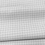 White 7MM Grid 65% Polyester+32% Cotton+2% Carbon Fiber T/C ESD Anti Static