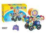 Remote Control DIY Children's Toys Building Bricks With Music And Gear Rotation
