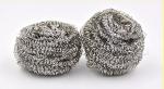 Round Shape Stainless Steel Scourer , Steel Scouring Pad With Comfortable