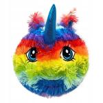 Furry Friendz Plush Unicorn Inflatable Ball Toy White 9 inch for Your Little