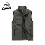 Casual Stand Collar Sleeveless Blank Wear Outdoor Utility Hunting Knitted Plus