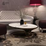 Living Room Top Marble Art Table Furniture Stainless Steel
