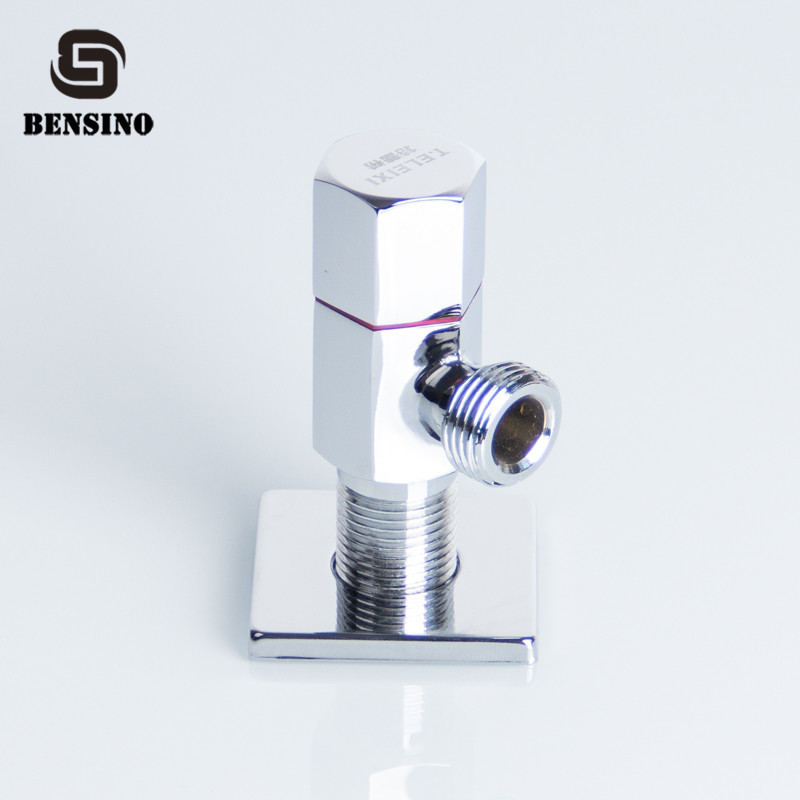 Hexagonal Water Stop 15mm Chrome Plated Angle Valve