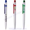 Buy cheap click style silver plastic pen,low price silver color advertising pen from wholesalers