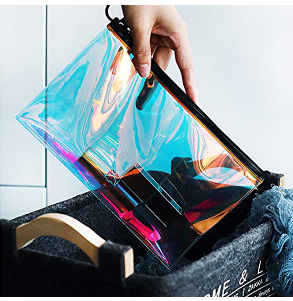 Waterproof Clear Hologram Cosmetic Carrying Case