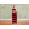 Buy cheap Antique Wood Wine Rack Decorative Storage Cabinets MDF Floor Wine Rack 8 Bottle Red Color from wholesalers