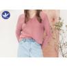 Buy cheap Double V Neck Womens Knit Pullover Sweater Drop Shoulder Chunky Loose Top from wholesalers