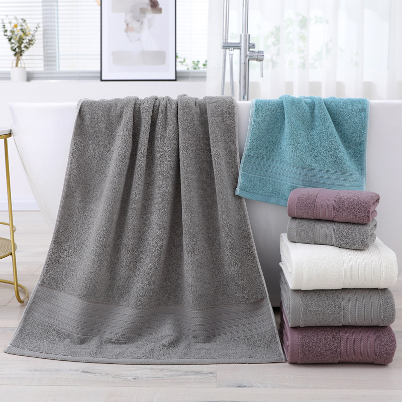 Luxury Hotel Towel Set Custom Embroidery Logo 100% Cotton White Bath Hand Face Towels