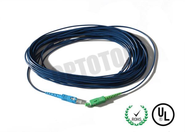 Buy cheap SC Connector Fiber Optic Patch Cord 1F 2.0mm With Dark Blue Jacket from wholesalers